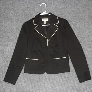 Giorgio Fiorini Collection Womens Black Size 6 Blazer Jacket 3 Button Lined